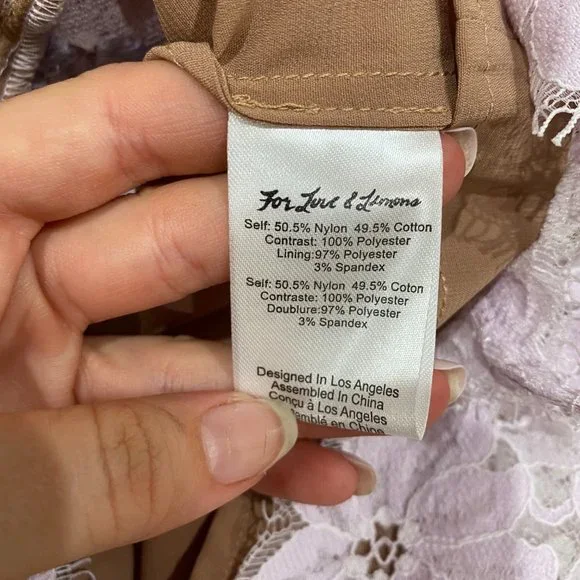 For Love and Lemons Matador Tulle Floral Lace Dress in Lilac Purple - Size Small - Picture 9 of 15